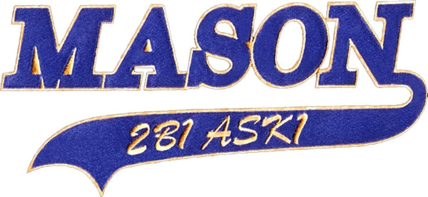 Mason Tail Tackle Twill Iron-On Patch [Blue]