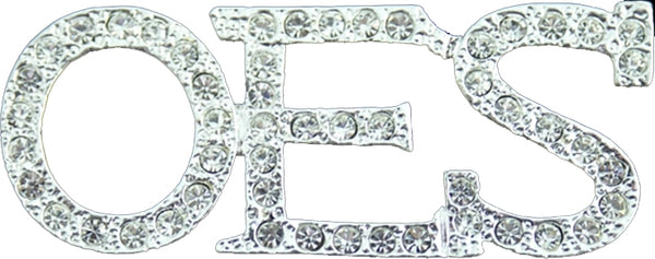 Order Of The Eastern Star Austrian Crystal Lapel Pin [Silver/Clear]