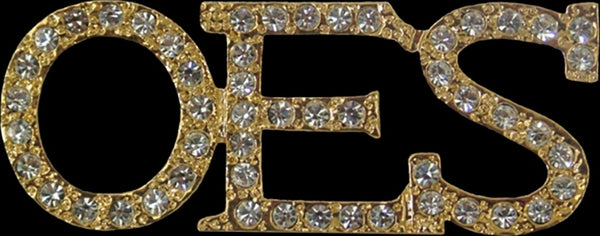Order Of The Eastern Star Austrian Crystal Lapel Pin [Gold/Clear]
