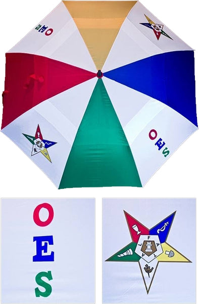 Order Of The Eastern Star Reverse Jumbo Golf Umbrella [Multi-Colored]