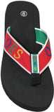 Order Of The Eastern Star Flip Flops In Draw String Shoe Bag [Black]