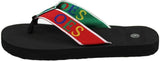 Order Of The Eastern Star Flip Flops In Draw String Shoe Bag [Black]