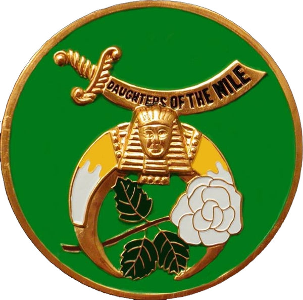 Daughters Of The Nile Round Car Emblem [Green]