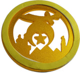 Shriner Cut Out Heavy Weight Car Emblem [Maroon]