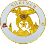 Shriner Cut Out Heavy Weight Car Emblem [White]