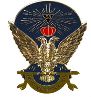 33rd Degree Wings Up Lapel Pin [Gold]