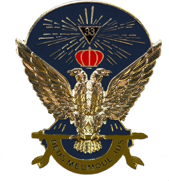 33rd Degree Wings Up Lapel Pin [Gold]