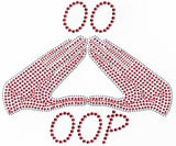 Delta Sigma Theta Hand Sign With Oo Oop Studstone Transfer [Red]