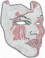 Delta Sigma Theta Mask Studstone Transfer [Silver]