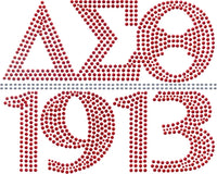 Delta Sigma Theta Chapter Style Studstone Heat Transfer [Red]