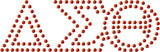 Delta Sigma Theta Letters Studstone Heat Transfer [Red]
