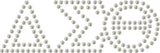 Delta Sigma Theta Letters Studstone Heat Transfer [Silver]
