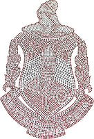 Delta Sigma Theta Studstone Crest Heat Transfer [Red]