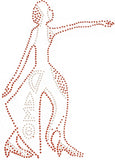 Delta Sigma Theta Lady Fortitude Studstone Heat Transfer [Red]