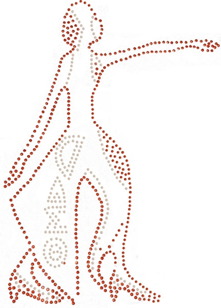 Delta Sigma Theta Lady Fortitude Studstone Heat Transfer [Red]