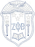 Zeta Phi Beta Studstone Crest Heat Transfer [Blue]