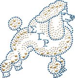 Sigma Gamma Rho Poodle Studstone Heat Transfer [Blue]