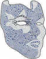 Zeta Phi Beta Mask Studstone Heat Transfer [Blue]