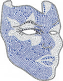 Zeta Phi Beta Mask Studstone Heat Transfer [Blue]