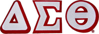 Delta Sigma Theta Large Letter Iron-On Patch Set [White]