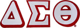 Delta Sigma Theta Large Letter Iron-On Patch Set [White]