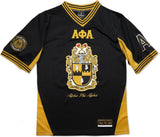 Big Boy Alpha Phi Alpha Divine 9 S8 Mens Football Jersey [Black]