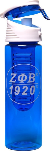 Zeta Phi Beta Water Bottle With Fruit-Infuser [Blue]