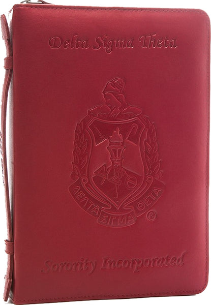 Delta Sigma Theta Deluxe Leather Ritual Book Cover [Red]
