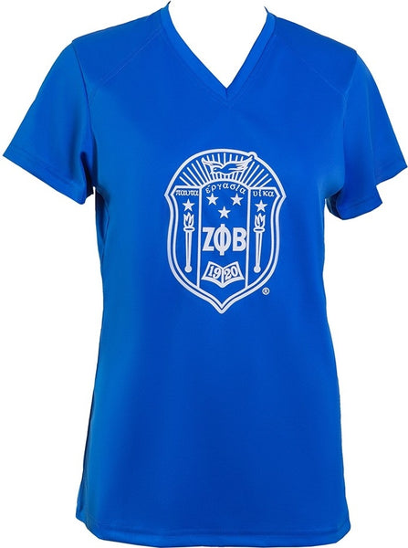 Zeta Phi Beta Performance Womens Tee [Blue]