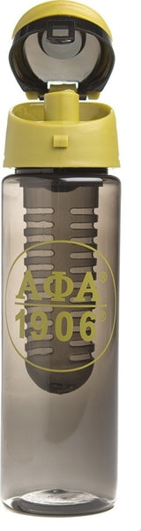 Alpha Phi Alpha Water Bottle With Fruit-Infuser [Black]