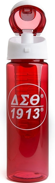 Delta Sigma Theta Water Bottle With Fruit-Infuser [Red]