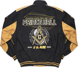 Big Boy Prince Hall Mason Divine S7 Mens Twill Racing Jacket [Black]