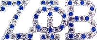 Zeta Phi Beta Austrian Crystal Lapel Pin [Silver/Variegated]