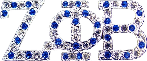 Zeta Phi Beta Austrian Crystal Lapel Pin [Silver/Variegated]