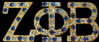 Zeta Phi Beta Austrian Crystal Lapel Pin [Gold/Variegated]