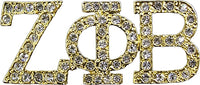 Zeta Phi Beta Austrian Crystal Lapel Pin [Gold/Clear]