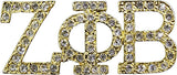 Zeta Phi Beta Austrian Crystal Lapel Pin [Gold/Clear]