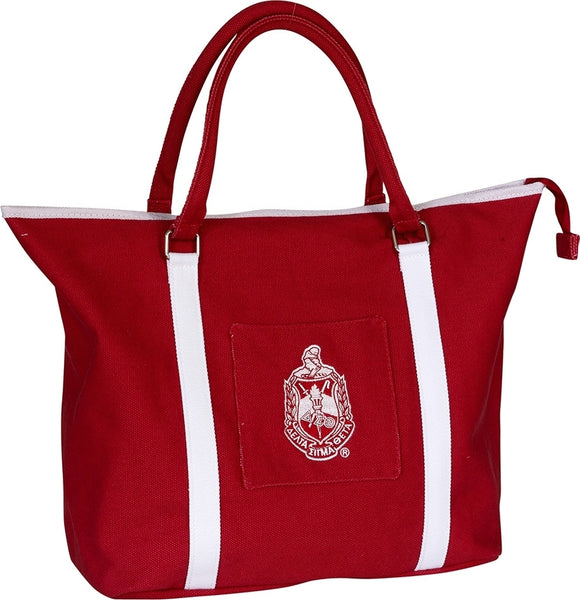 Delta Sigma Theta Canvas Tote Bag [Red]