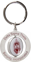 Delta Sigma Theta Spinner Key Ring [Silver]