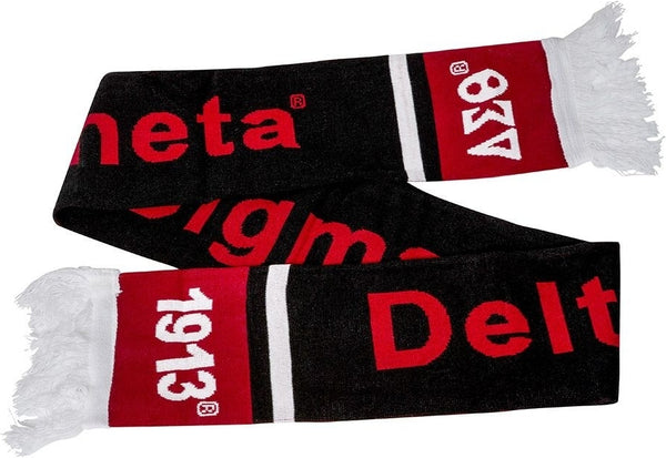 Delta Sigma Theta Knit Scarf [Black]