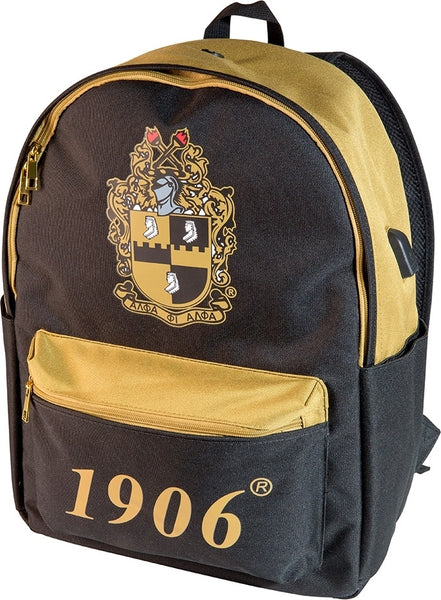 Alpha Phi Alpha USB Port Backpack [Black]
