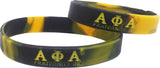 Alpha Phi Alpha Tie-Dye Silicone Wristband [Black/Gold]