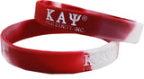 Kappa Alpha Psi Tie-Dye Silicone Wristband [Red/White]