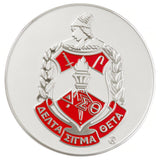 Delta Sigma Theta Classic Round Car Badge [White]