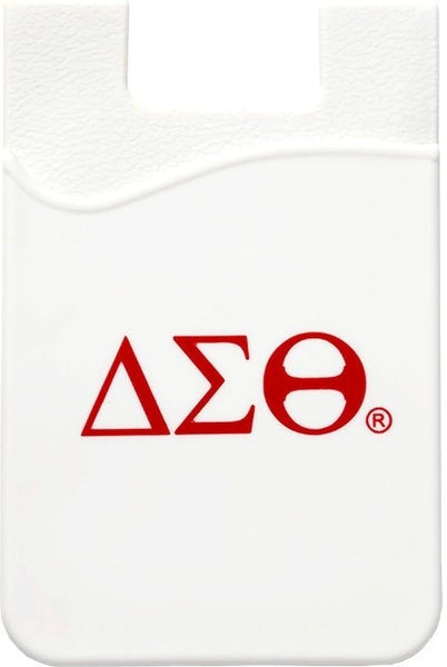 Delta Sigma Theta Silicone Cell Phone Wallet [White]