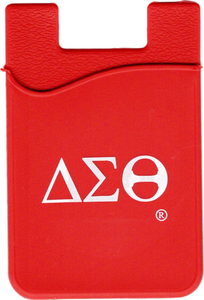 Delta Sigma Theta Silicone Cell Phone Wallet [Red]