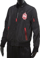 Delta Sigma Theta Satin Bomber Jacket [Black]