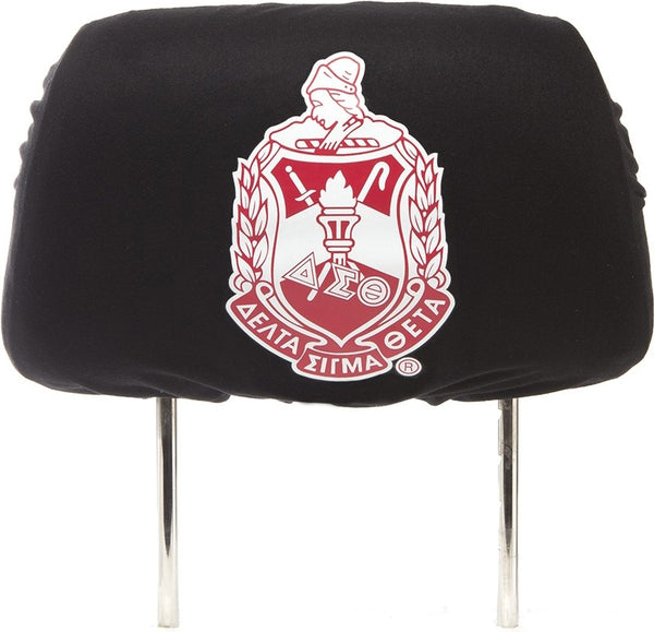 Delta Sigma Theta Car Seat Headrest Cover [Black]