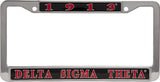 Delta Sigma Theta 1913 Metal License Plate Frame [Black]
