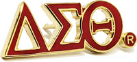 Delta Sigma Theta Classic 3-Letter Lapel Pin [Red]